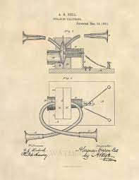 Bell Telephone Patent Art Print Ready To Frame Alexander Graham Phone Buy  Now For Sale Online | Ebay