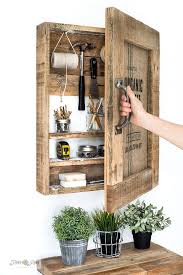 Any easy to make storage cabinet using pocket hole joinery. Wood Organic Coffee Storage Cabinet With Bulletin Board Hides Clutter