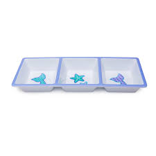 3 Section Melamine Serving Dish Mermaid Tails And Starfish Serving Dishes Mermaid Tails Mermaid