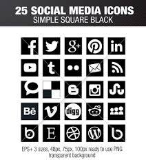 Black And White Social Media Icons For Email Signature Best Social Media Icon Collections Social Media Icons Social Media Icons Vector Social Media