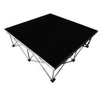 Hisonic PS01 4' X 4' Portable Stage Platform Modular System with 2'  (Collapsed) Riser
