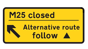 These signs identify maintenance, construction, or utility areas where workers or equipment may be on or near the roadway. The Secret Signs Waiting To Help You Jump Gridlocked Motorway Junctions Emergency Diversion Symbols Explained Latest Travel News From Aph