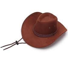 Diamond Shaped Rodeo Cowboy Hat With Adjustable Strap Cowboy Hats Brown Leather Belt Cowboy