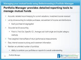 A typical mutual fund manager has the following responsibilities: Betterinvestings Portfolio Manager Improving Mutual Fund Decisions Created By Quant Ix Software Inc Revised November Ppt Download