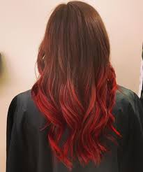 Auburn hair is gorgeous, just like the season. 30 Greatest Ideas For Red Ombre Hair Fiery Summer Trend Red Ombre Hair Red Hair Tips Red Dip Dye Hair