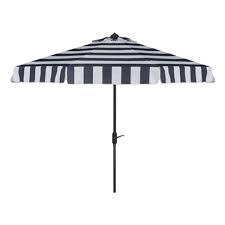 Complete any outdoor dining set with our wide selection of patio umbrellas. Safavieh Elsa 9 Ft Navy White Striped Market Style Patio Umbrella Pat8003b Rona