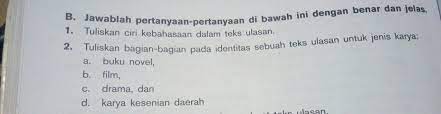 Sinopsis, data publikasi, dan penilaian 28. Tuliskan Bagian Bagian Pada Identitas Sebuah Teks Ulasan Untuk Jenis Karya Film Brainly Co Id