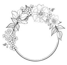 E0e9b8c8317bedc4f5f1a5fd76ed40c8 Jpg 1026 998 Wreath Drawing Drawing Borders Flower Drawing