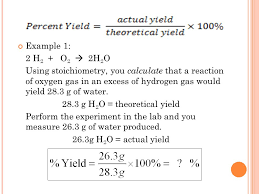 \ percentage~yield = \frac {yield~obtained} {theoretical~yield} \times 100\ for example, if the predicted yield is 20 g but the actual. How To Calculate The Percentage Yield Of A Reaction How To Wiki 89
