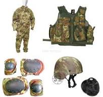 Kit di protezione per softair completo di uniforme, gilet ...