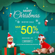 Merry Christmas Christmas Animals Cute Cats And Dogs Santa Stuffed Animal