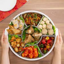 オードブル皿 39cm 仕切り皿 プラスチック （ オードブル容器 盛皿 大皿 オードブル 盛り合わせ アラカルト ホームパーティー パーティー  中子付き 仕切り付き ふた付き ）