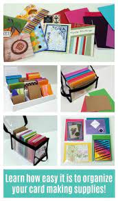 Have your craft supplies organized and easily transportable when you. Card Storage Organize Cards Card Blanks With Totally Tiffany Products Craft Room Organisation Card Making Supplies Card Making Accessories
