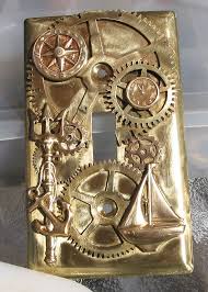 Steampunk Nautical Light Switch Plate Steampunk Decor Steampunk Bedroom Steampunk House