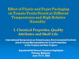 Relative humidity is the amount of moisture in the air at a certain temperature compared to what the air can hold at that temperature. Effect Of Plastic And Paper Packaging On Tomato Fruits Stored At Different Temperatures And High Relative Humidity I Chemical Properties Quality Attributes Ppt Download