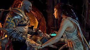 God of War - Young Kratos Without Beard Gets Romantic With Freya Scene  (Free Camera Mode) - YouTube