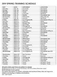 The nice thing about spring training season is that there are games going on every day. Cleveland Indians Announce 2019 Spring Training Schedule For Cactus League Games In Goodyear Ariz Cleveland Com
