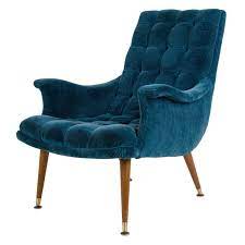 Mid century modern lounge chair ***updated plans available*** follow link! Vintage Mid Century Modern Blue Ribbed Velvet Chair Velvet Chair Mid Century Modern Chair Comfy Chairs