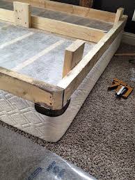 Timber And Lace Master Bedroom Building The Bed Box Spring Bed Frame Diy Bed Frame Box Spring Bed