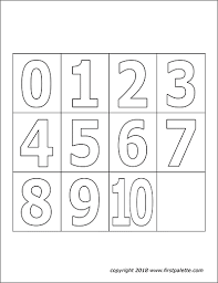 Here you will find a set of free printable math worksheets which will help your child learn to write and color numbers of objects up to 10. Numbers Free Printable Templates Coloring Pages Firstpalette Com