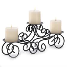 French modern wrought iron three light candelabra floor lamp, of substantial size and scale, beautifully made, fitted with three 2.75 square bobeches. Acrylic Wrought Iron Stands Promotional Items