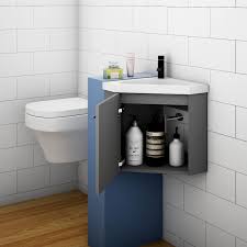 The humble bathroom vanity unit, ideal for adding functionality into the bathroom, a popular investment amongst most bathroom buyers and, a modern. Bathroom Cloakroom Corner Vanity Unit Basin Sink Small Wall Hung Sink Cabinet Ebay