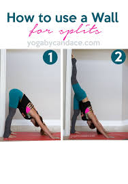 How To Use A Wall For Splits Split Yoga Wall Yoga Ashtanga Yoga