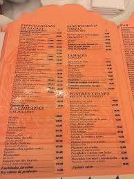 Cafe de tacuba and restaurante chon are both recommended by professionals. Menu Bild Von Cafe De Tacuba Mexiko Stadt Tripadvisor