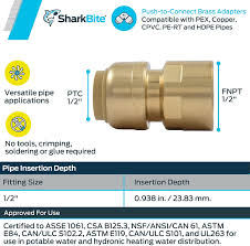 The kit comes with two 1/2 in. Buy Sharkbite U072lfa Straight Connector Plumbing Female 1 2 In Fnpt Pex Fittings Push To Connect Copper Cpvc 0 5 X 0 5 Inch Online In Hong Kong B002stm7fm