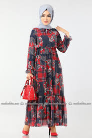 Moda Selvim Etegi Firfirli Sifon Elbise 1185ant317 Laci Elbise Modelleri Elbise The Dress