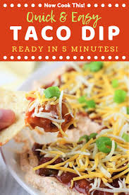 This Easy Taco Dip Recipe Is Sure To Be A Hit At Your Next Party It S Super Simple To Make Takes Only 5 Minutes And Taco Dip Easy Dip Recipes Easy