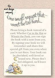 Classic Bear Baby Shower Book Poem Insert Card Baby Shower Book Baby Bear Baby Shower Disney Baby Shower