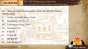 Folio sejarah tahun 4 tajuk : Gambar Tun Perak Bendahara Terbilang