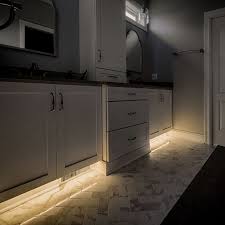 Bathroom Toe Kick Lighting By Utilizing A Very Warm 2200k Linear Led Light Source With A Frosted Kitchen Lighting Design Led Lighting Home Ambiance Lighting