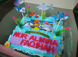 Sentiasa mengira lebih kurang 10% lagi. Kek Hari Jadi Tema Baby Shark Doo Doo Doo