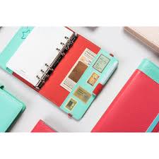 Labons Binder Closure Refillable Writing Button Softcover Dots Personal Organizer For A5 Filler Paper Loose Refillable Planner Planner Paper Filofax Planners