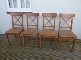 Ikea Ingolf Antique Stain Pine Dining Room Chairs X4 Pine Dining Room Modern Dining Room Dinning Chairs