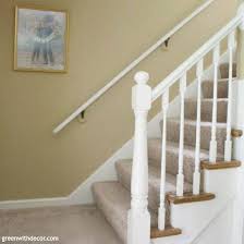 Brush the paint from the top of a spindle toward the bottom evenly on all sides. Paint Banister Without Taking It Off The Wall Green With Decor