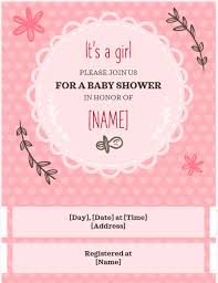 Please join us to welcome her, Baby Shower Invitation Girl