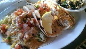 Try this healthy take on fish tacos with spicy, grilled open blue cobia with crunchy cabbage, fresh avocado and a spicy yogurt dressing!. Grilled Cobia Fish Tacos Picture Of The Shack Original Waterfront Crab Shack Fort Walton Beach Tripadvisor