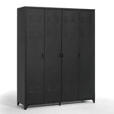 Armoire 4 Portes En Metal Hiba La Redoute Interieurs Armoire 4 Portes Armoire Vestiaire Armoire