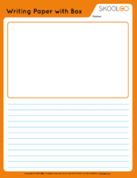 Next, a page that has a line for the name. Writing Paper With Picture Box Free Worksheet For Kids
