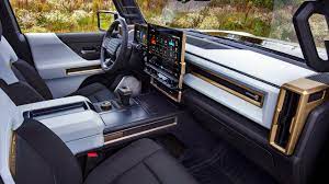 The intersecting rectangular shapes and horizontal dash echo some exterior styling elements and, at least from the supplied images, the combination of black. 2022 Gmc Hummer Ev Interior And Exterior Details Youtube