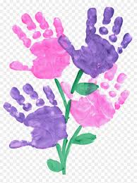 Handprint Flowers Clipart (#13520) - PikPng