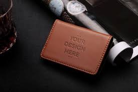 Leather Wallet Mockups Template Graphic By Suedanstock Creative Fabrica Brown Leather Wallet Mockup Template Leather Wallet