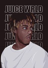 Maybe you would like to learn more about one of these? Juice Wrld Metal Print By Cocographic On Displate Juice Rapper Juice Wrld Juice Wrld Sketch