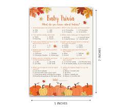 Put your film knowledge to the test and see how many movie trivia questions you can get right (we included the answers). Pumpkin Baby Shower Game Baby Trivia Game For 25 Guests Fall Baby Shower Games Rustic Gender Neutral Baby Shower Games Little Pumpkin Autumn Fall Baby Halloween Babies Party Game Sku