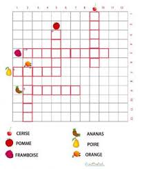 Mots Croises Grille 1 Sur Les Fruits Maternelle Mots Croises Maternelle Fiches De Travail Pour Maternelles