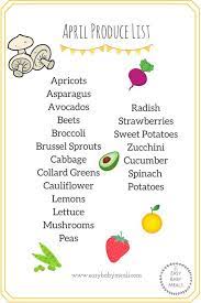April Produce List Recipes Easy Baby Meals Baby Food Recipes Vegetables For Babies Cooking Recipes Healthy