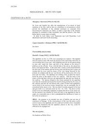 Negligence Duty Cases